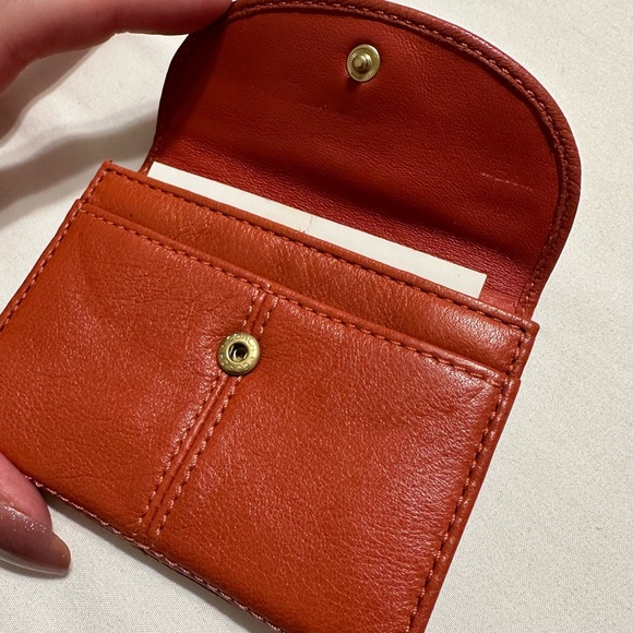 NWOT Coach Orange Leather Wallet - Picture 3 of 5